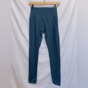 Sunzel Leggings Blue High Waisted Side Pockets Athletic Ankle Length Pants XS